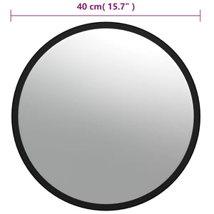 vidaXL Miroir de sécurité convexe d'intérieur noir Ø 40 cm acrylique