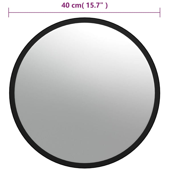 vidaXL Miroir de sécurité convexe d'intérieur noir Ø 40 cm acrylique