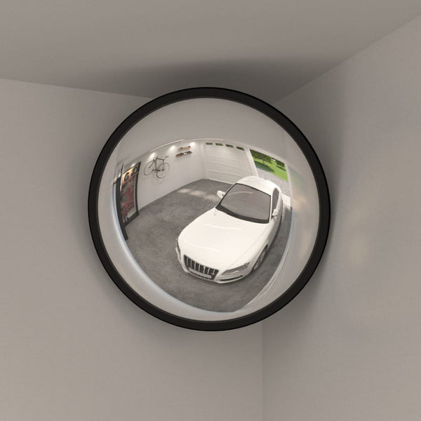 vidaXL Miroir de sécurité convexe d'intérieur noir Ø 40 cm acrylique
