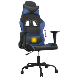 Gaming-Stuhl mit Massage Schwarz/Blau