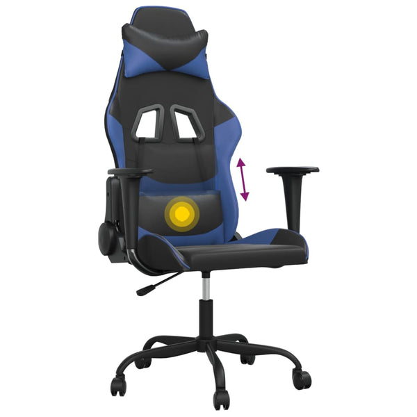Gaming-Stuhl mit Massage Schwarz/Blau