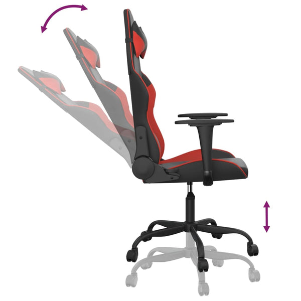 Gaming-Stuhl mit Massage Schwarz/Rot
