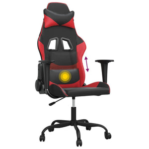 Gaming-Stuhl mit Massage Schwarz/Rot