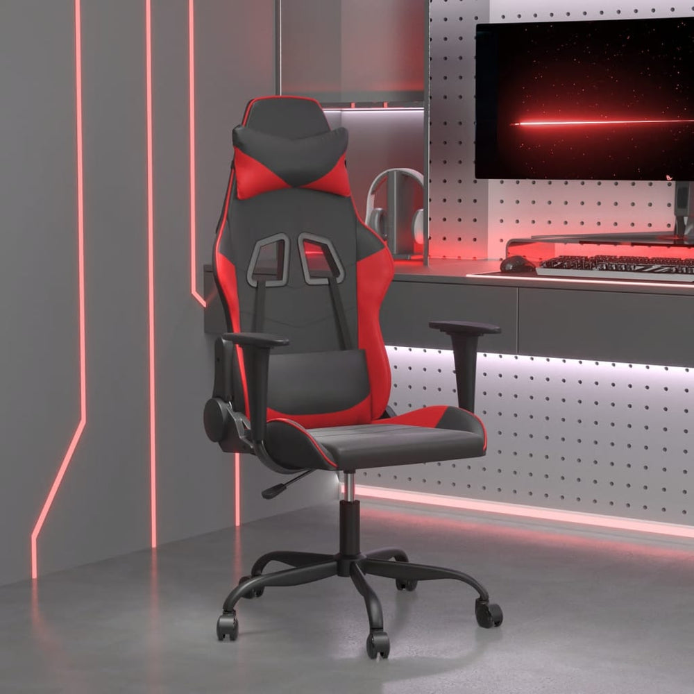 Gaming-Stuhl mit Massage Schwarz/Rot