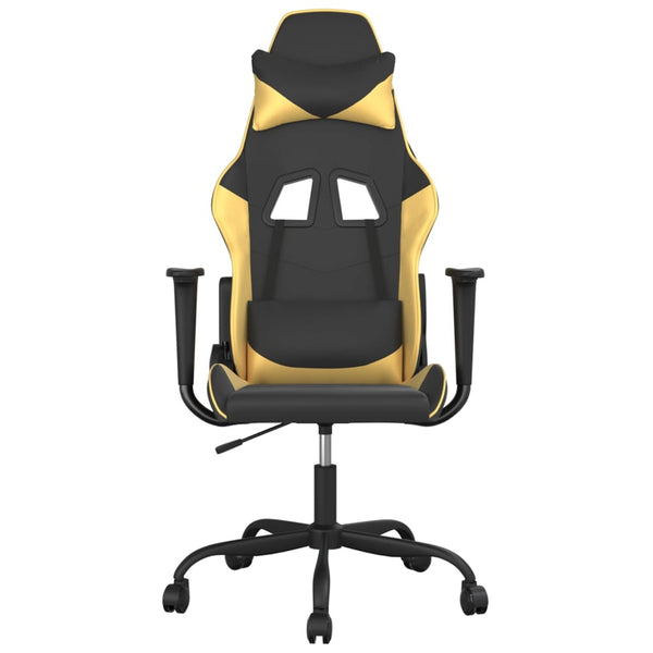 Gaming Stuhl mit Massage Schwarz & Gold