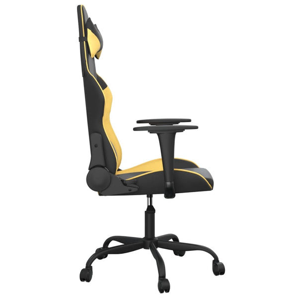 Gaming Stuhl mit Massage Schwarz & Gold