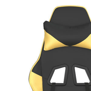 Gaming Stuhl mit Massage Schwarz & Gold