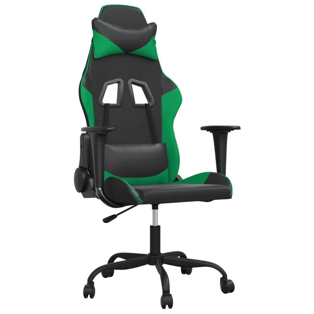 Gaming Stuhl mit Massage Schwarz/Grün
