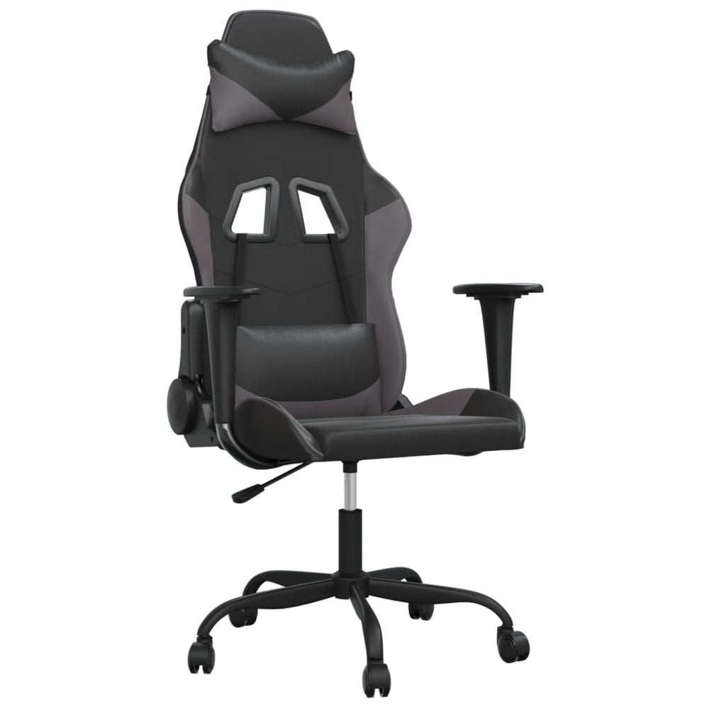 Gaming-Stuhl mit Massage Schwarz/Grau