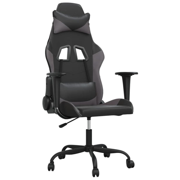 Gaming-Stuhl mit Massage Schwarz/Grau
