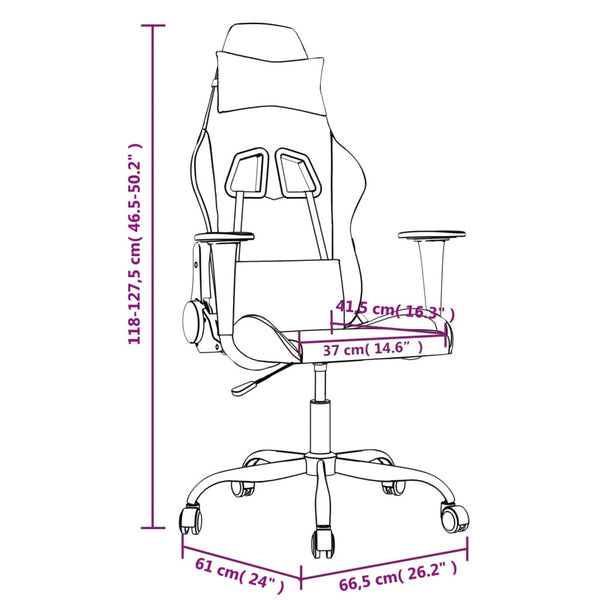 Gaming-Stuhl mit Massage Schwarz/Grau