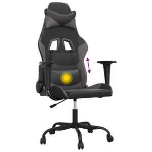 Gaming-Stuhl mit Massage Schwarz/Grau
