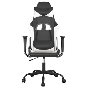 Gaming-Stuhl mit Massage Schwarz/Weiß