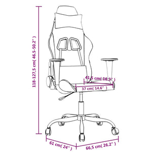 Gaming-Stuhl mit Massage Schwarz/Weiß