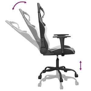 Gaming-Stuhl mit Massage Schwarz/Weiß