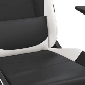 Gaming-Stuhl mit Massage Schwarz/Weiß