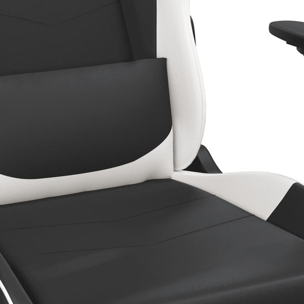 Gaming-Stuhl mit Massage Schwarz/Weiß