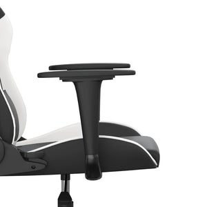 Gaming-Stuhl mit Massage Schwarz/Weiß