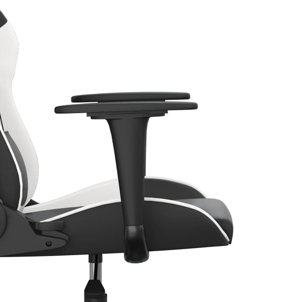 Gaming-Stuhl mit Massage Schwarz/Weiß