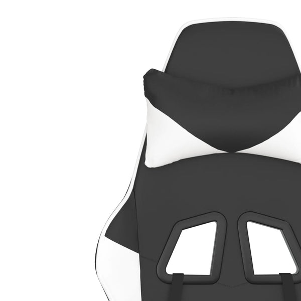 Gaming-Stuhl mit Massage Schwarz/Weiß