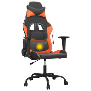 Gaming-Stuhl mit Massage Schwarz/Orange