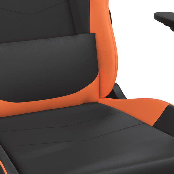 Gaming-Stuhl mit Massage Schwarz/Orange