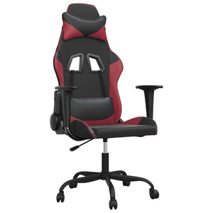 Gaming Stuhl mit Massage Schwarz/Weinrot