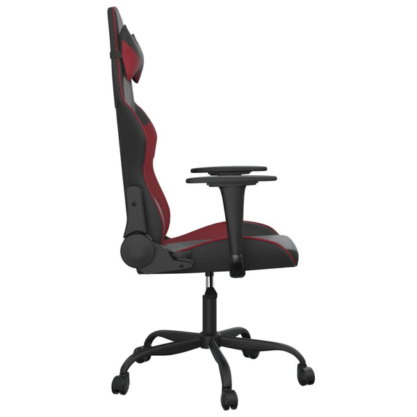 Gaming Stuhl mit Massage Schwarz/Weinrot