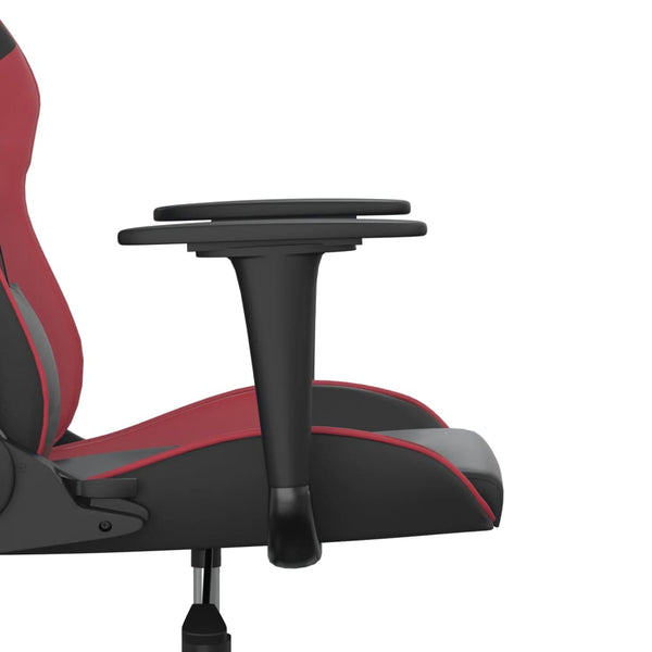 Gaming Stuhl mit Massage Schwarz/Weinrot