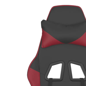 Gaming Stuhl mit Massage Schwarz/Weinrot