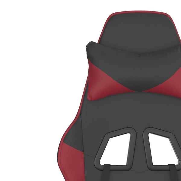 Gaming Stuhl mit Massage Schwarz/Weinrot