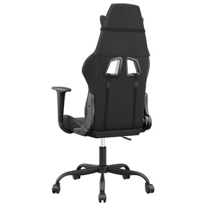 Gaming Stuhl mit Massage Schwarz Kunstleder