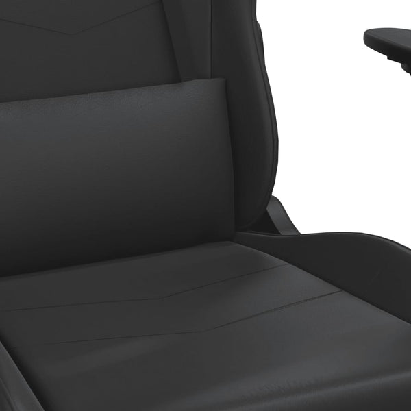 Gaming Stuhl mit Massage Schwarz Kunstleder