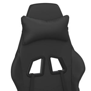 Gaming Stuhl mit Massage Schwarz Kunstleder