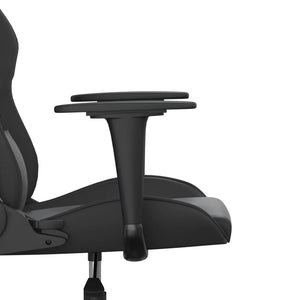 Gaming Stuhl mit Massage Schwarz Kunstleder