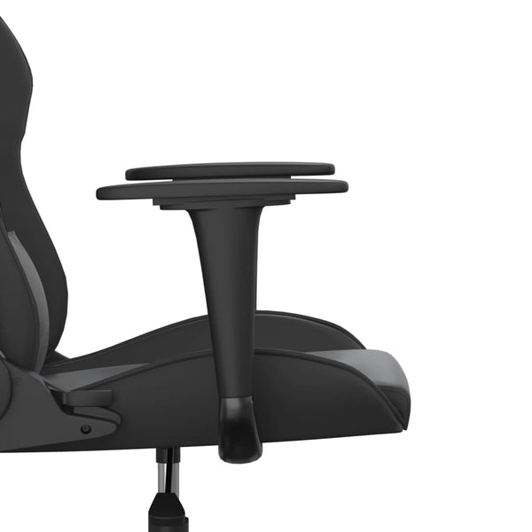 Gaming Stuhl mit Massage Schwarz Kunstleder