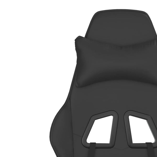 Gaming Stuhl mit Massage Schwarz Kunstleder