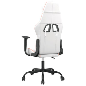 Gaming Stuhl mit Massage Weiß/Rosa