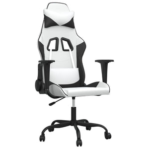 Gaming Stuhl mit Massage Weiß/Schwarz