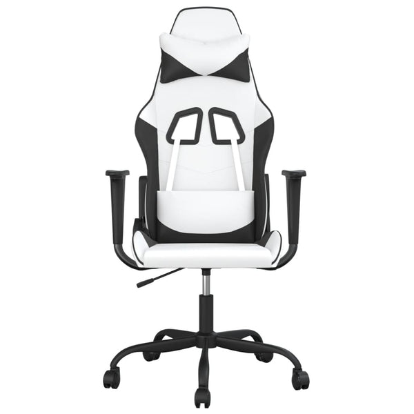 Gaming Stuhl mit Massage Weiß/Schwarz