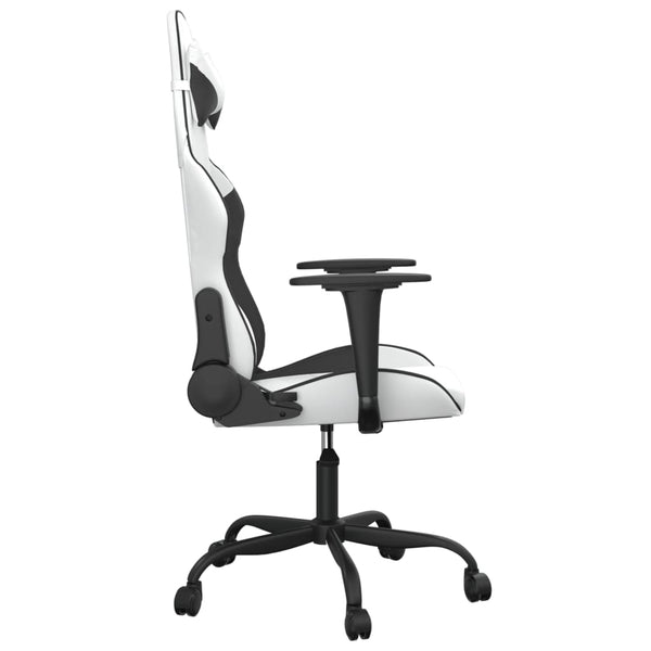 Gaming Stuhl mit Massage Weiß/Schwarz