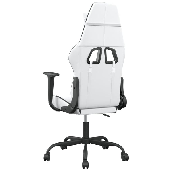 Gaming Stuhl mit Massage Weiß/Schwarz