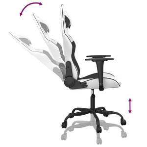 Gaming Stuhl mit Massage Weiß/Schwarz