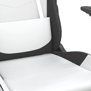 Gaming Stuhl mit Massage Weiß/Schwarz