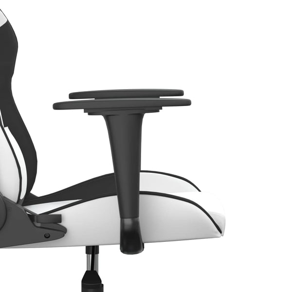 Gaming Stuhl mit Massage Weiß/Schwarz