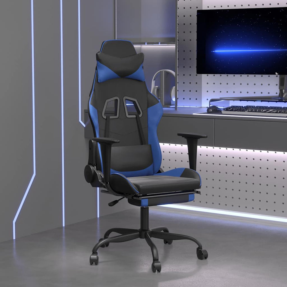 Gaming Stuhl mit Massage & Fußstütze