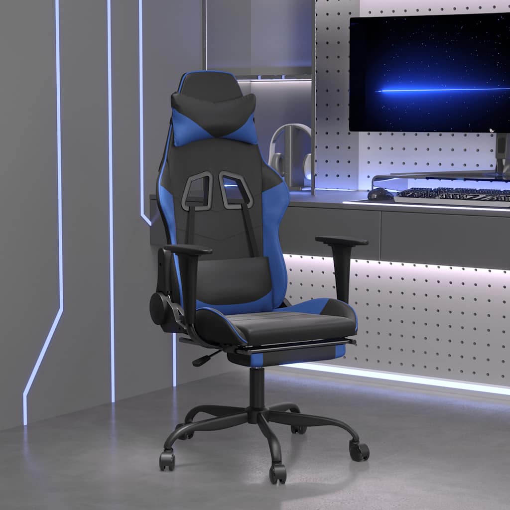 Gaming Stuhl mit Massage & Fußstütze