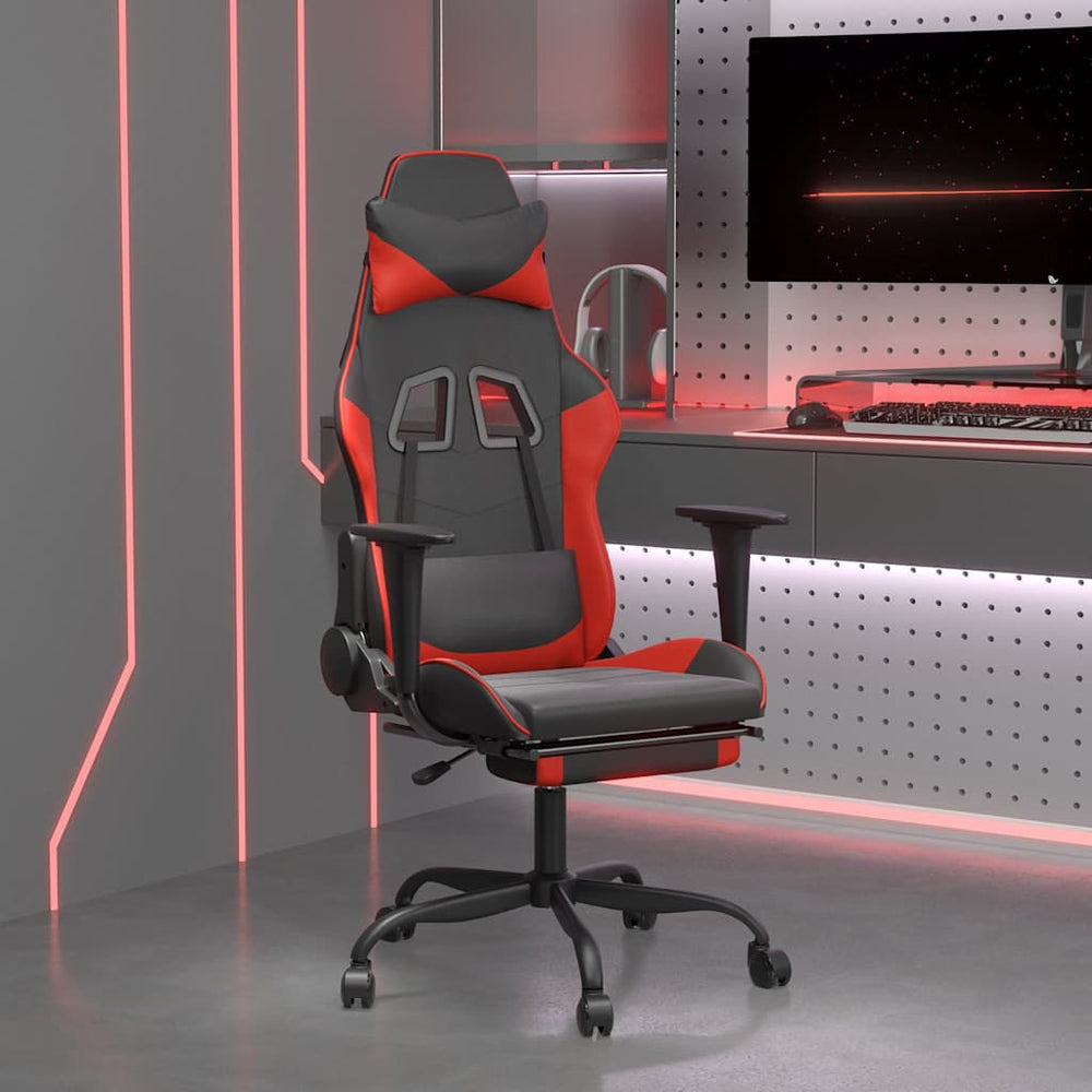 Gaming Stuhl mit Massage & Fußstütze