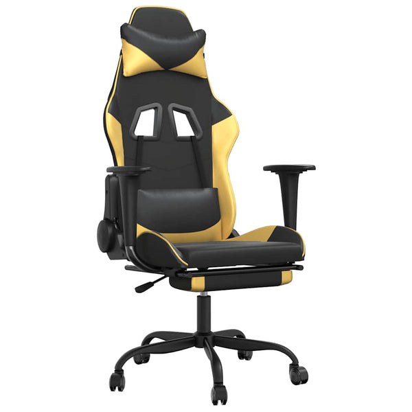 Gaming Stuhl mit Massage und Fußstütze