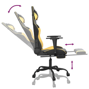 Gaming Stuhl mit Massage und Fußstütze
